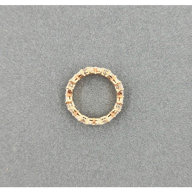 White 2.36 Ct Marquise & Round Diamond Band Size 5 For Sale - Image 8 of 9