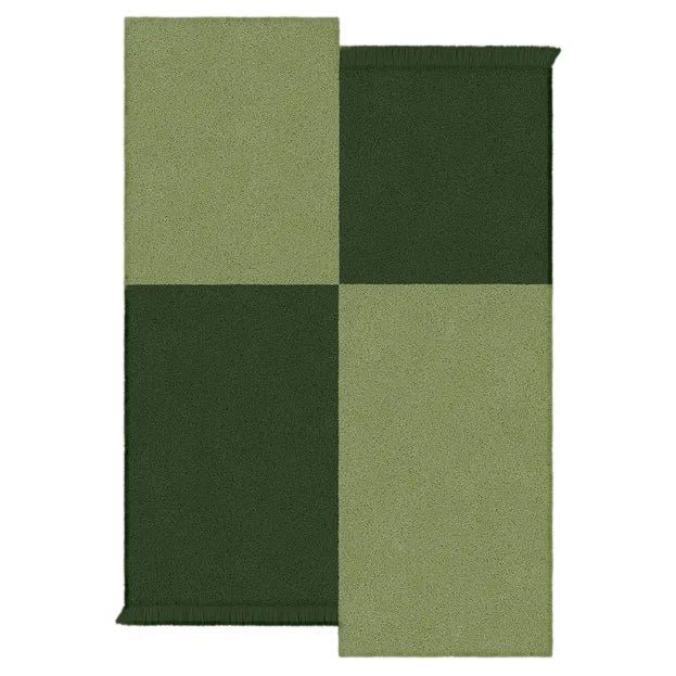 Green Square Shape Out Rug from Marqqa For Sale