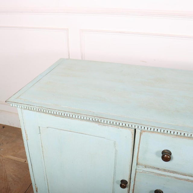 Blue West Country Painted Dresser Base For Sale - Image 8 of 11
