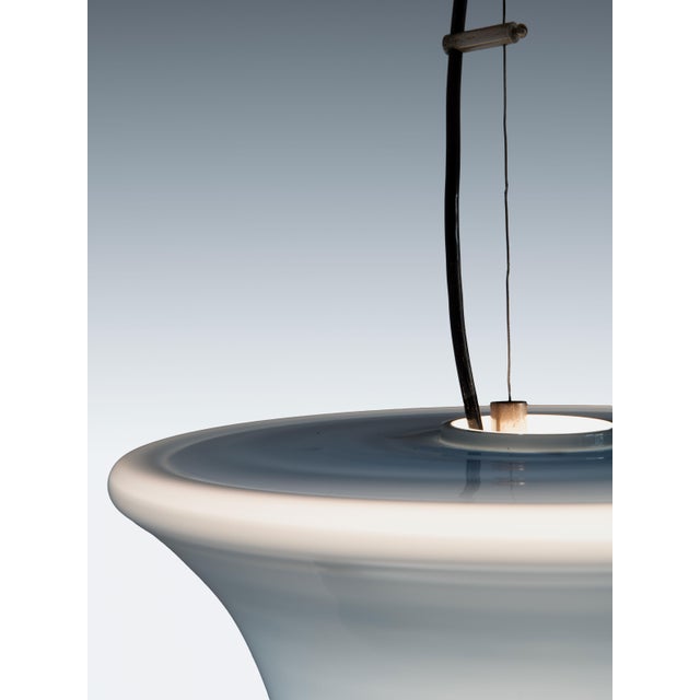 Opaline Pendant Lamp in Murano Glass by Luciano Vistosi, 1960s For Sale - Image 6 of 8