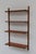 Vintage Danish wall mounted teak shelving system, 1960s. Floating Scandinavian Mid-Century Modern one bay wall unit in...