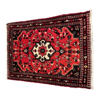 1990s Handmade Persian Hamedan Area Rug 2'2" X 3'0" For Sale