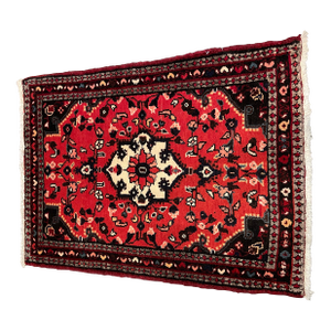 1990s Handmade Persian Hamedan Area Rug 2'2" X 3'0"