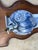 Mid 20th Century Mid-Century Italian Majolica Blue White Terracotta Grotto Dolphin Shell Lavabo Wall Fountain Planter For Sale - Image 5 of 5