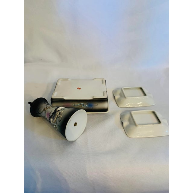 Mid 20th Century Mid 20th Century Dragonware Moriage Complete Smoking Ensemble - 4 Piece Set For Sale - Image 5 of 13