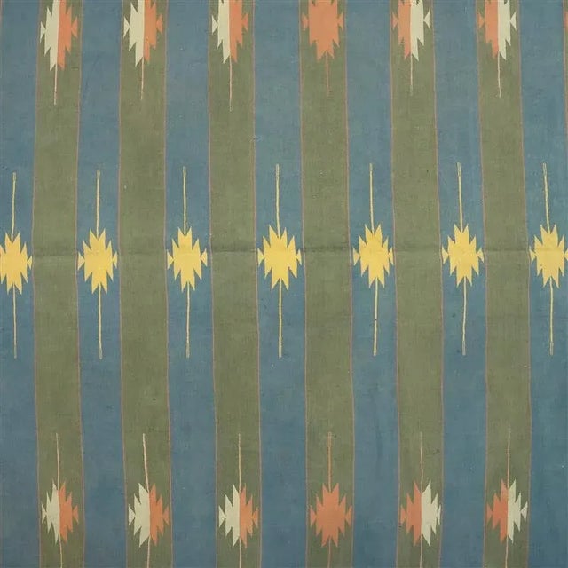 1950s Vintage Dhurrie Polychromatic Geometric Rug From Rug & Kilim For Sale - Image 5 of 6