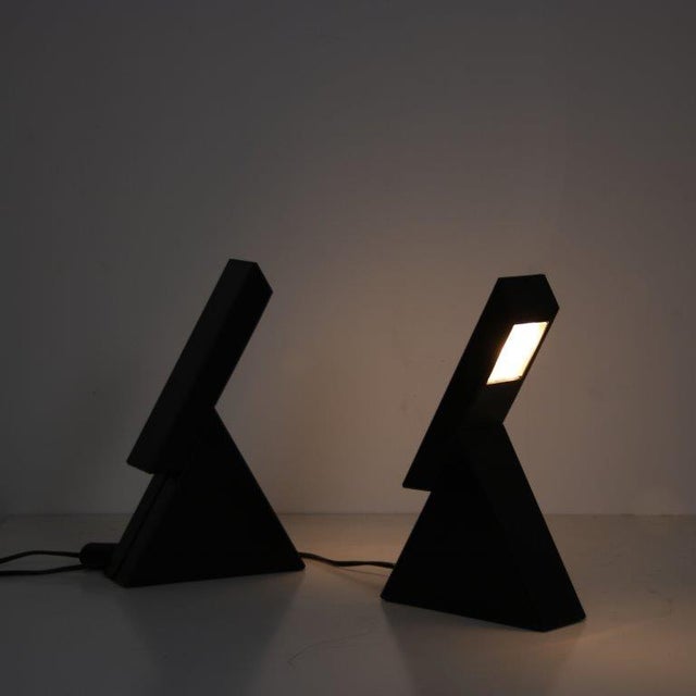Plastic Delta Table Lamps by Mario Bertorella for Jm Rdm, Italy, 1980s, Set of 2 For Sale - Image 7 of 15
