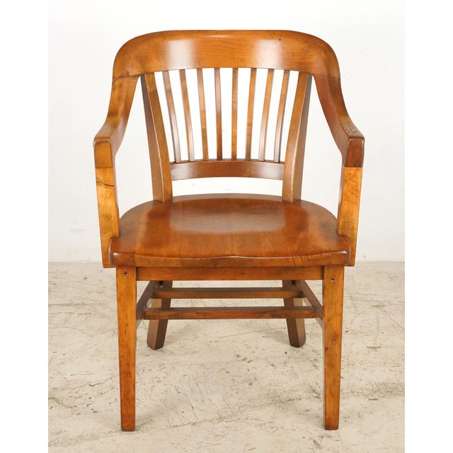 Arts & Crafts Arts & Crafts Slat Back Wood Arm Chair For Sale - Image 3 of 9
