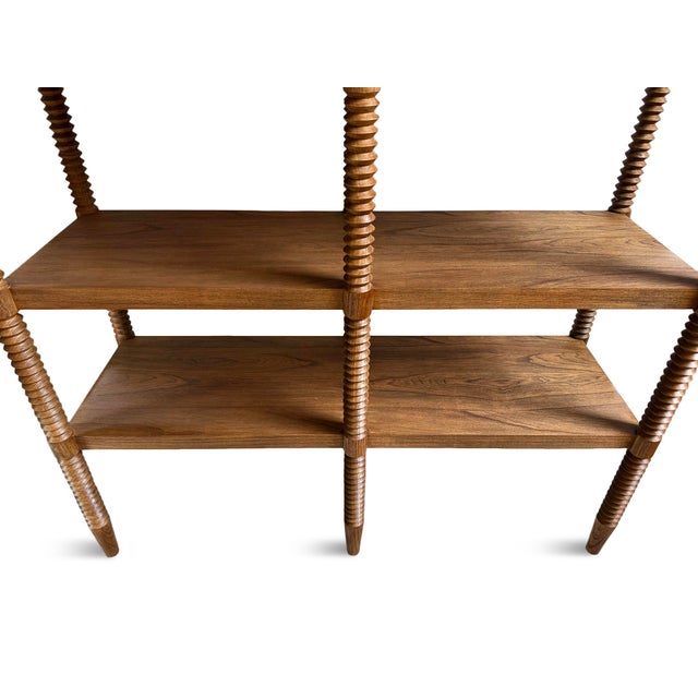 Wood Carved Spindle Wood Bookcase For Sale - Image 7 of 11