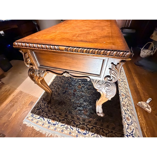 1990s Exquisite Vintage Chippendale Writing Desk For Sale - Image 5 of 6