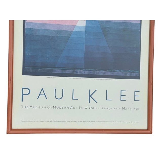 Paul Klee Framed Exhibit Poster for Paul Klee “Double Tente” Museum of Modern Art New York 1987 For Sale - Image 4 of 7