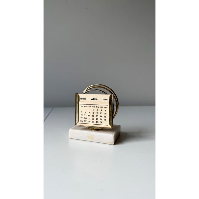 Vintage 1940s perpetual desk calendar and letter holder. This piece is a classic art deco and early mid-century desk...