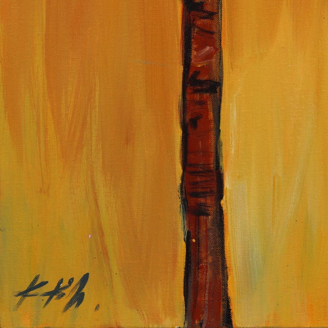 Textile California Gold - Original Warm Palm Tree California Pop Art Acrylic Painting on Canvas by Kathleen Keifer For Sale - Image 7 of 9