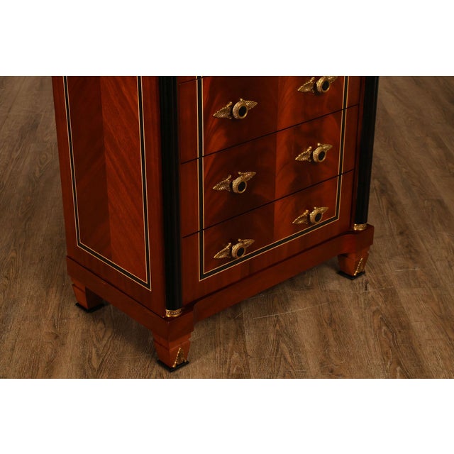 Infinity Furniture Neoclassical Style Mahogany Tall Chest For Sale - Image 12 of 18