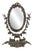 Vintage Art Nouveau Tabletop Vanity Mirror in Gilt Bronze, 1920s For Sale