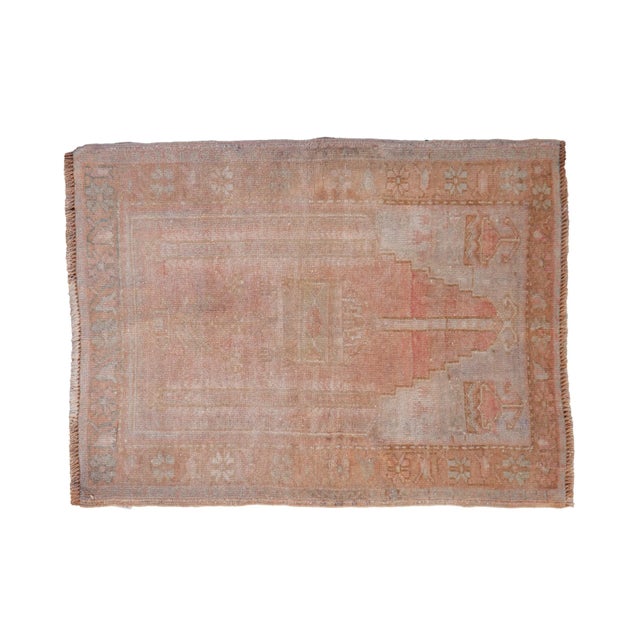 Rose Vintage Distressed Oushak Rug - 2'5" X 3'3" For Sale - Image 8 of 8