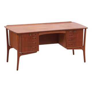 Vintage Teak Desk by Svend Aage Madsen for HP Hansen For Sale