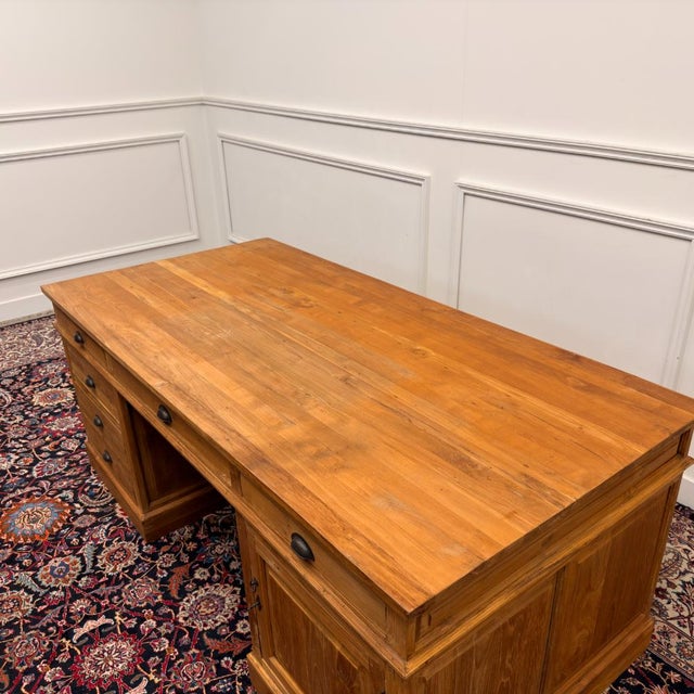 Large English Desk with Back Panel For Sale - Image 6 of 18