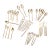 Vintage Stanley Roberts Gold Bamboo Flatware Service for 8 With Serving Spoons - 42 Pieces For Sale