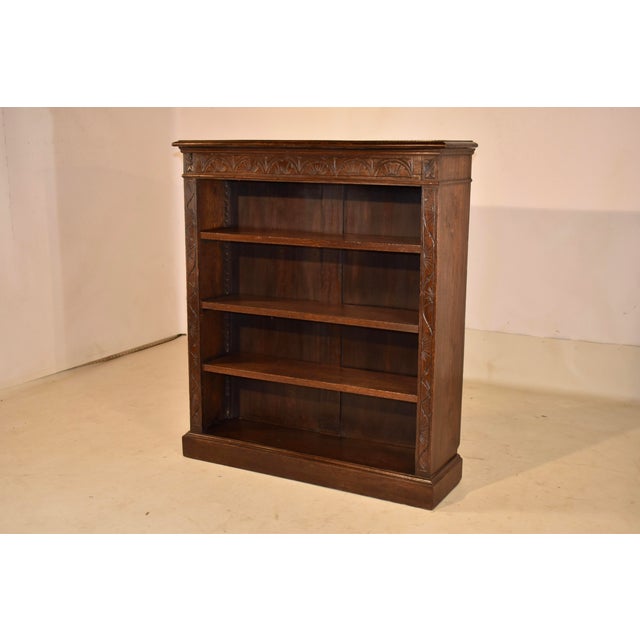Late 19th Century 19th Century English Carved Bookcase For Sale - Image 5 of 6