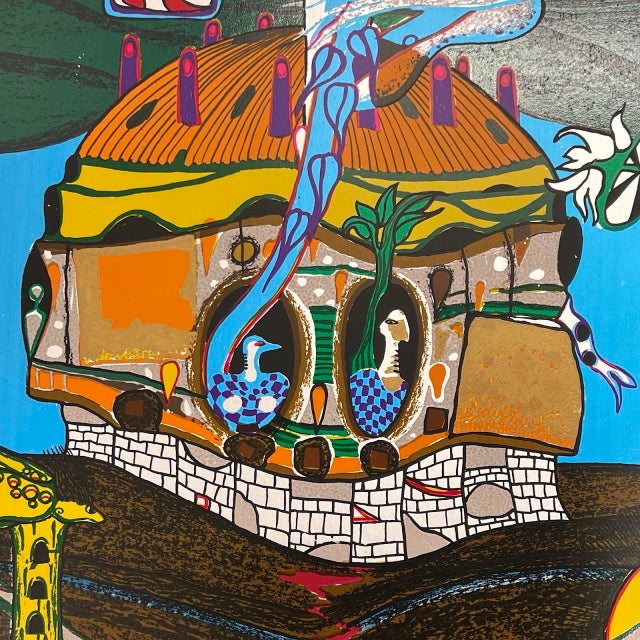 1972 Helmut Kand "The Windcolor Machine" Signed Abstract Foil Serigraph For Sale - Image 4 of 8