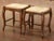 Pair of French Louis XV Style Beech Stools With Rush Seats From Normandy For Sale - Image 4 of 7