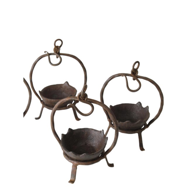 Set of 5 Vintage Oil Burner or Candle Holder For Sale In Greensboro - Image 6 of 9