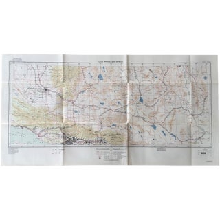 Wwii Era u.s. Army Map - 1939 Los Angeles Sheet For Sale