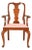 Henkel Harris Queen Anne Solid Cherry Wood Armchair or Dining Captain Chair For Sale