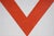 American Red Over White Original Geometric Art in Oil by Robert William Hinds For Sale - Image 3 of 5