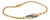14k Yellow Gold Marquise Sapphire & Diamond Openwork Bracelet Vintage For Sale