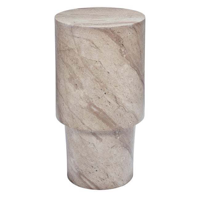 St. Germain Drink Table, Marbled Beige For Sale