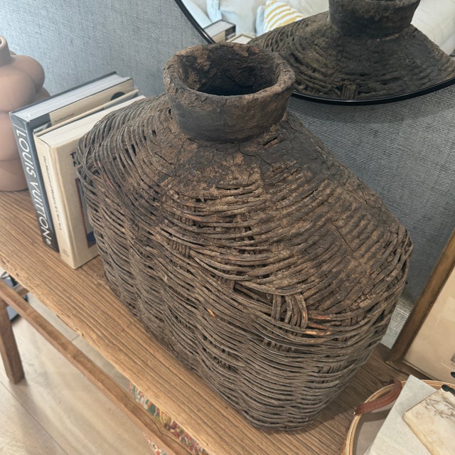 Late 19th Century Woven Willow Oil Container For Sale In Milwaukee - Image 6 of 9