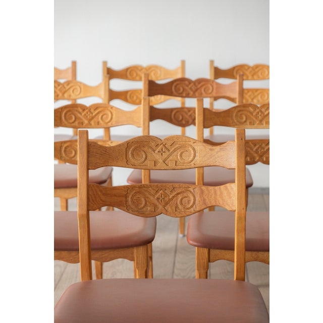 Dining Chairs by Henning Kjærnulf, 1960s, Set of 10 For Sale - Image 3 of 6