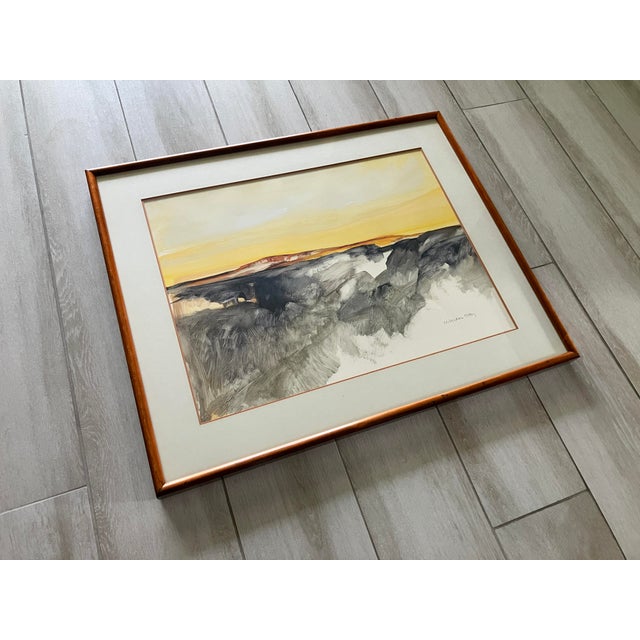 This is a beautiful original mixed media on paper painting my listed American artist William Hoey. The piece is a...