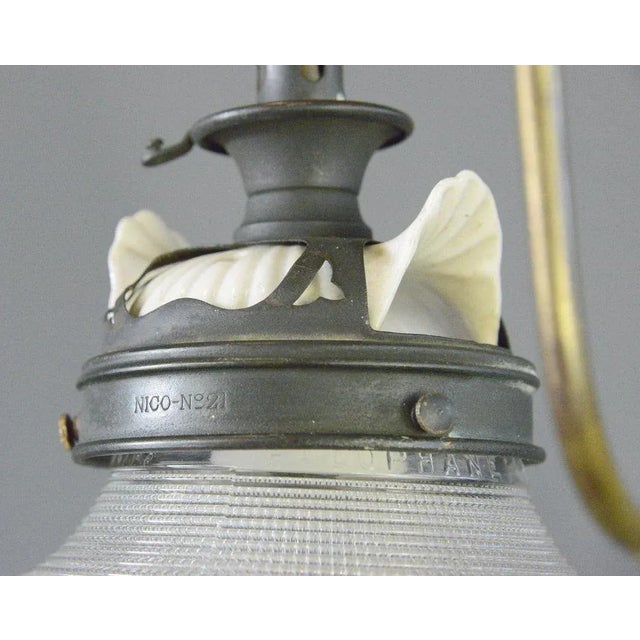 Gold Articulated Wall Sconce by Holophane, 1890s For Sale - Image 8 of 10