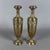 Early 20th Century Vintage Triptych Vases with Amphora Silver Brass and Floral Embossment Roses, 1930s, Set of 2 For Sale - Image 5 of 9