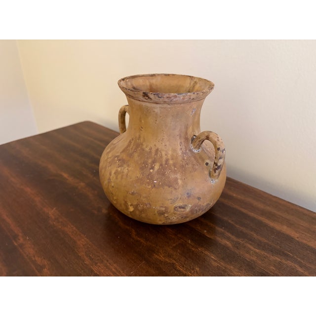 Rustic European Vintage Greco-Roman Style Amphora Vase With Weathered Terracotta Finish For Sale - Image 3 of 9