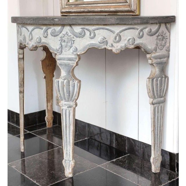 Italian Neoclassical Demilune Console Table, 1800 For Sale - Image 6 of 14