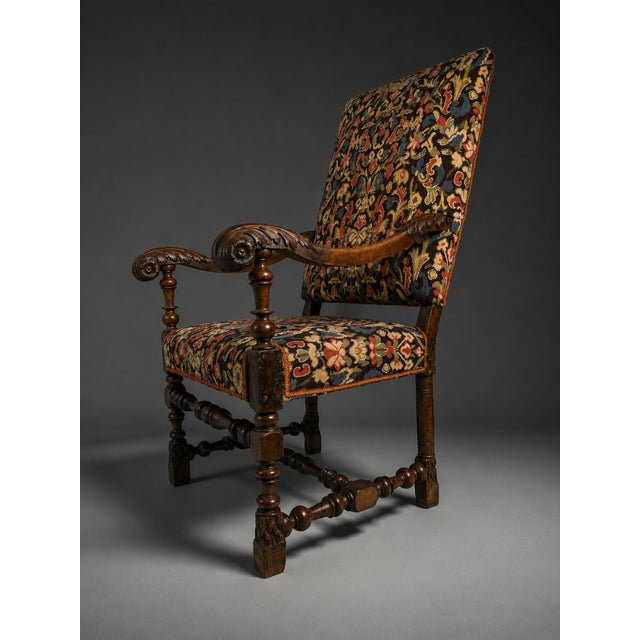 17th Century Carved Walnut Armchair, Lombardy, 1600 For Sale - Image 18 of 18