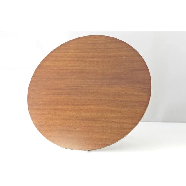 Brown Swiss Round Conference Table by Florence Knoll Bassett for Knoll Inc. / Knoll International, 1960s For Sale - Image 8 of 13