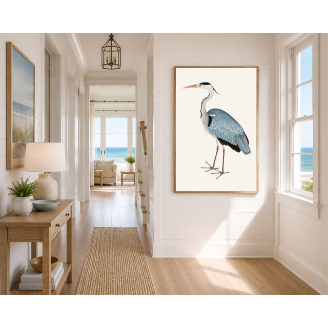 Not Yet Made - Made To Order Gray Heron, Vintage Bird Art Print Reproduction, 12" X 18" For Sale - Image 5 of 10