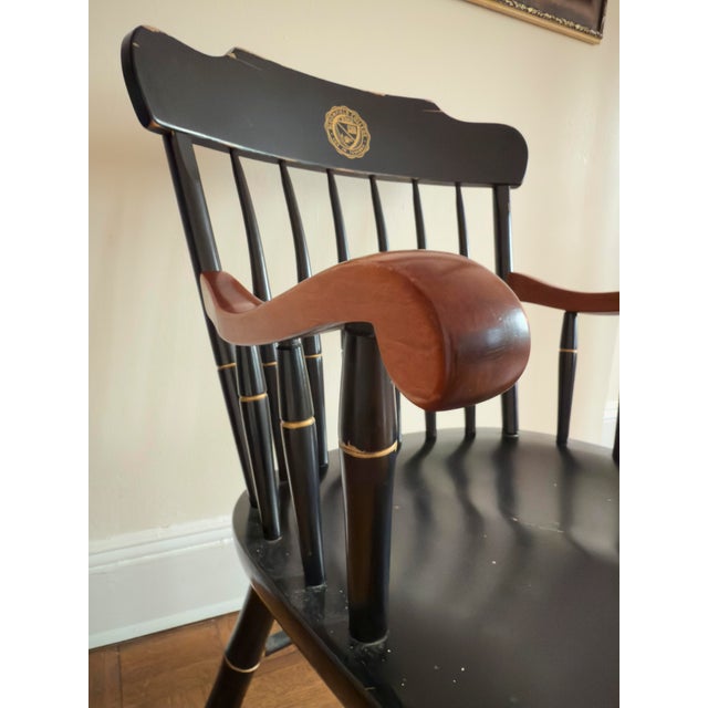 Late 20th Century University of Chicago Captain’s Chair, Windsor-Style Armchair For Sale - Image 13 of 17
