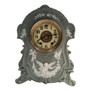 Antique “Cameo No 8351” Wedgewood Porcelain Clock by Gilbert