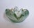 Beautiful good sized Archimede Seguso Murano leaf form glass bowl/ashtray. This bowl features green/blue speckles with...