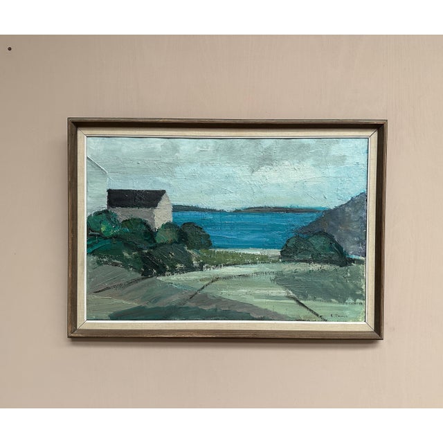 Einar Persson, Coastal Motif, 1950s, Oil on Panel, Framed For Sale - Image 15 of 18