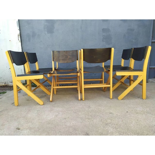 Dining Chairs from Baumann, 1990s, Set of 8, in Good conditions. Designed 1990 to 1999 This piece has an attribution mark,...