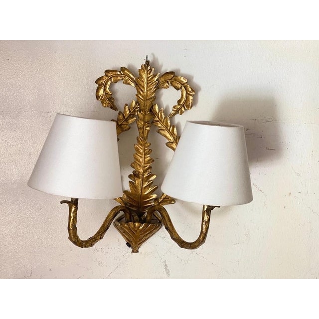 Vintage Italian Gilt Florentine Sconces, 1960s, Set of 2 For Sale - Image 12 of 18