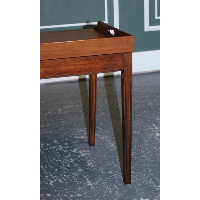 Victorian Butler's Serving Tray on Stand in Hardwood, 19th Century For Sale - Image 13 of 14