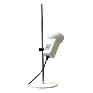 Space Age White Metal Table Lamp, 1970s For Sale
